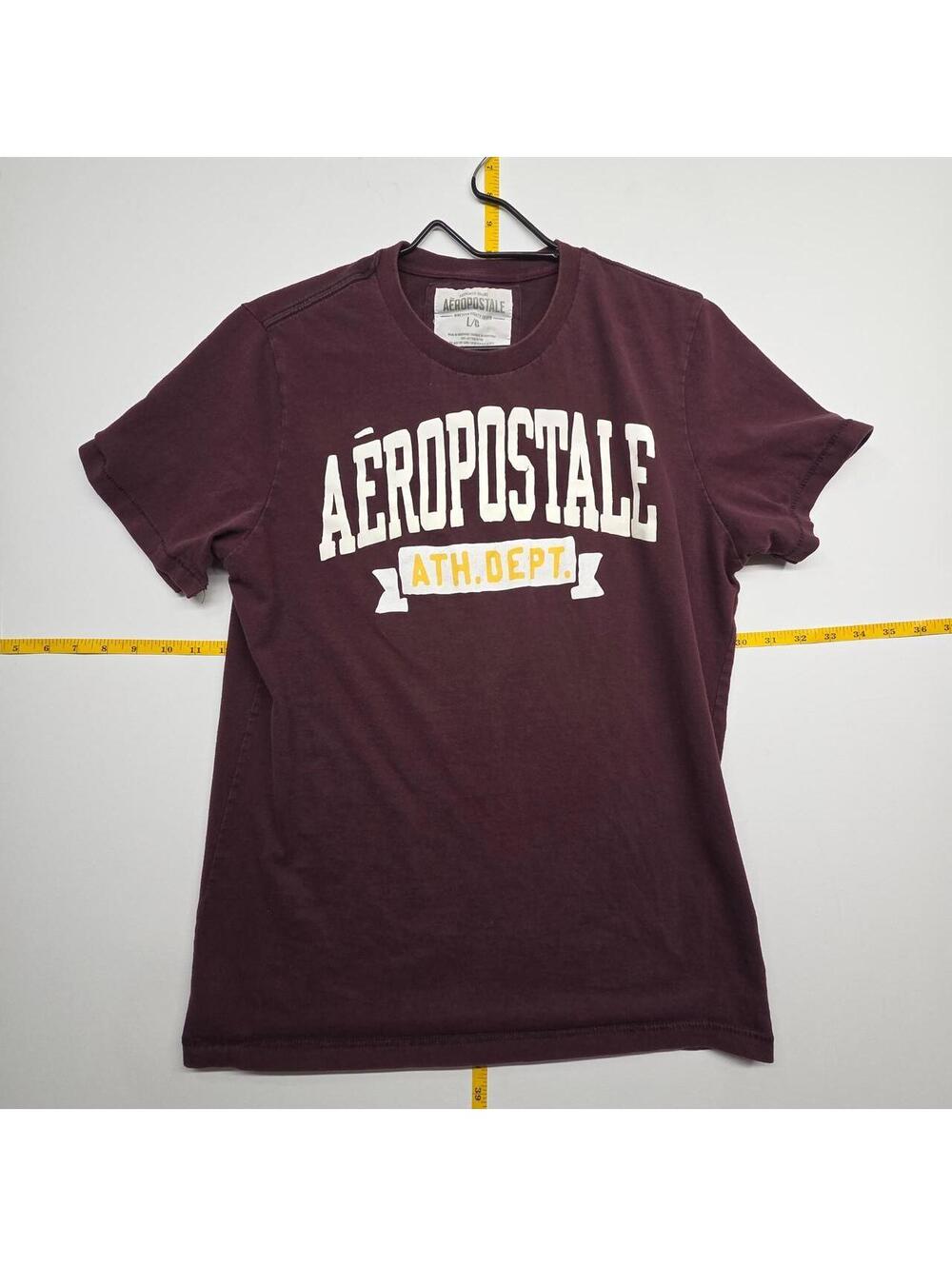 Aeropostale ATH DEPT. Burgundy Cotton T-Shirt